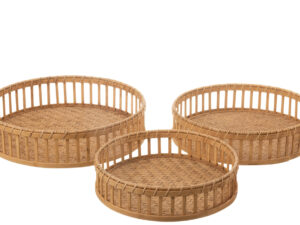 Dienblad Kievund Bamboe Naturel - Set van 3