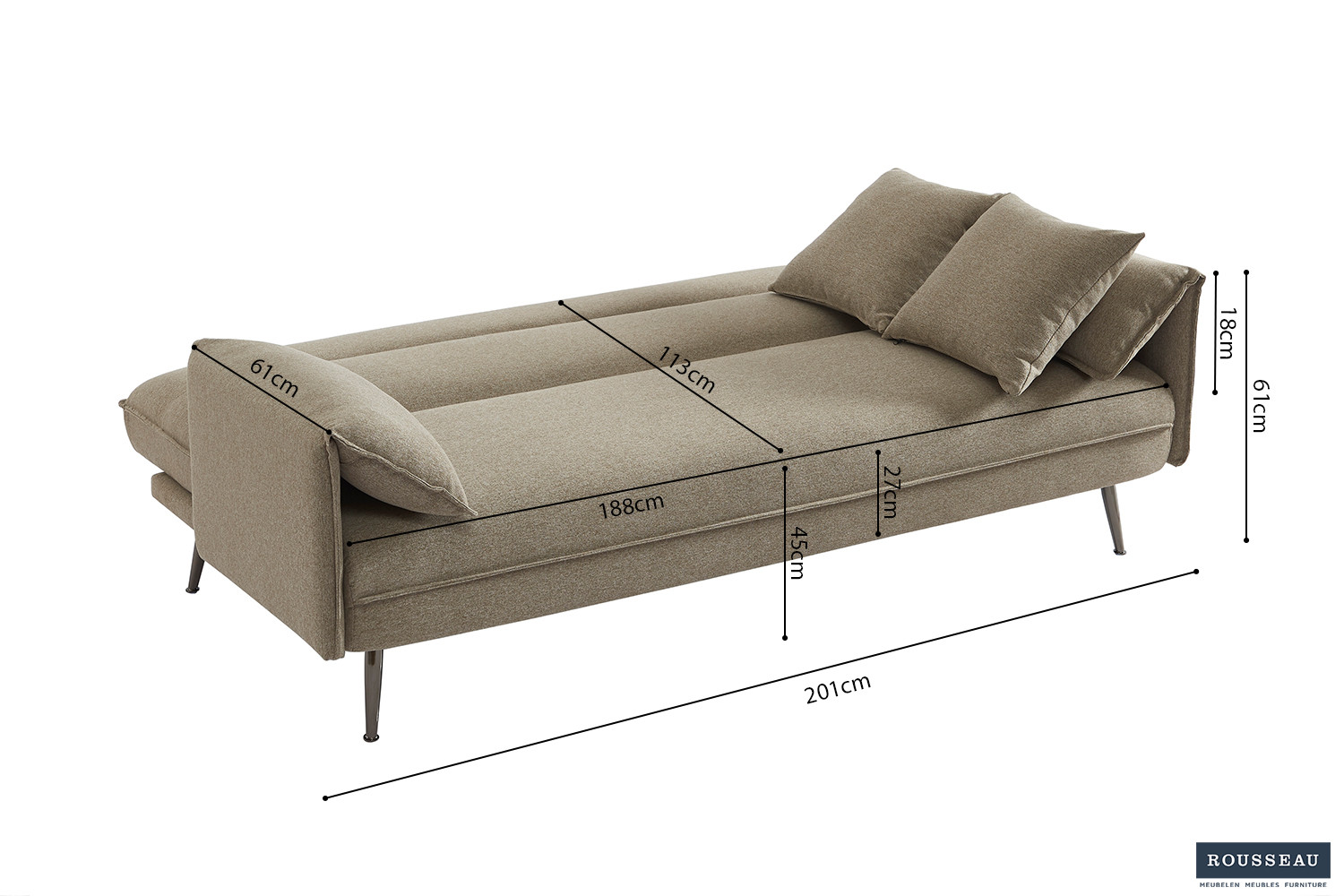 Slaapbank Sievona Beige - Afbeelding 10