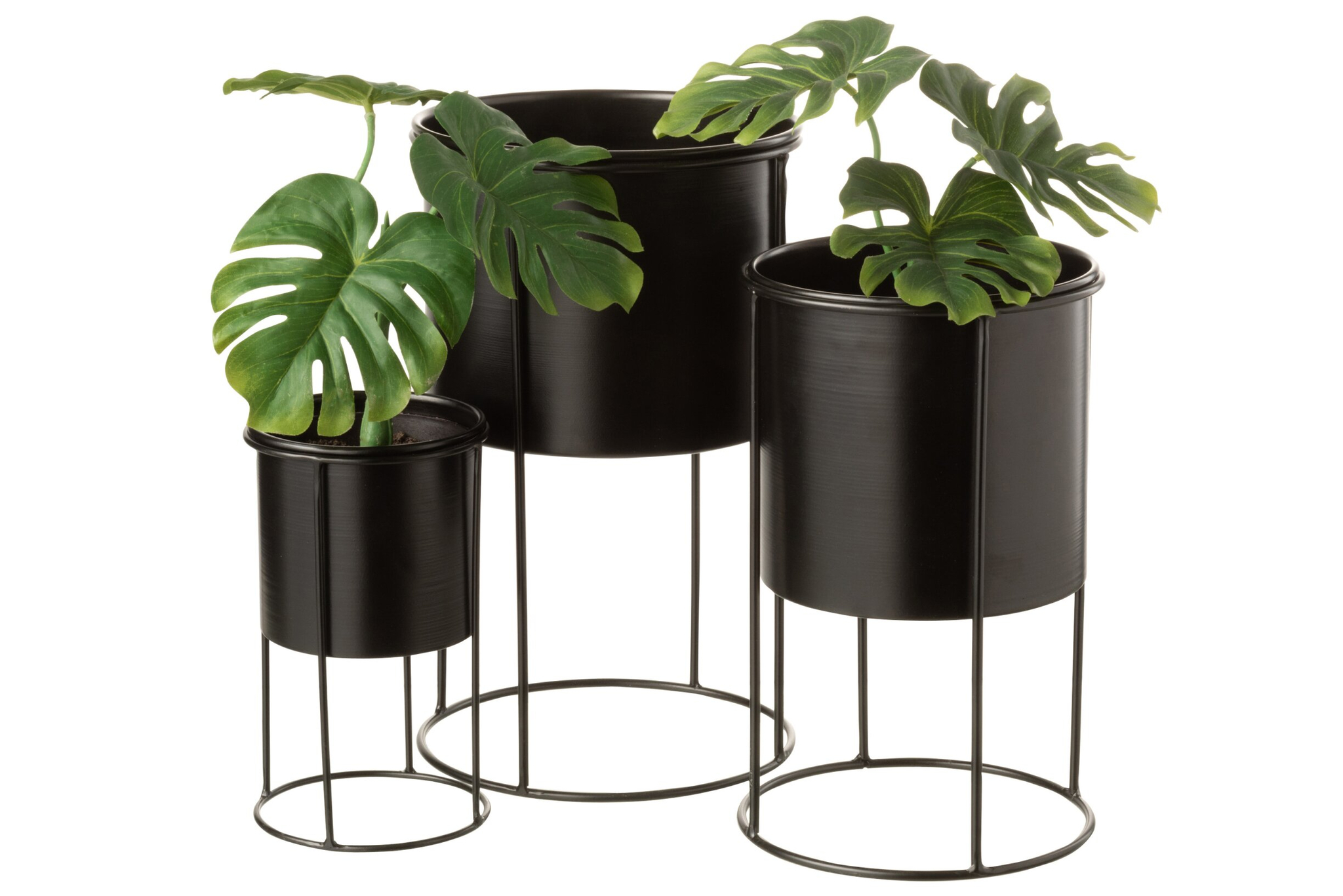 Bloempot Skoordea Metaal Zwart H32 cm - Afbeelding 2