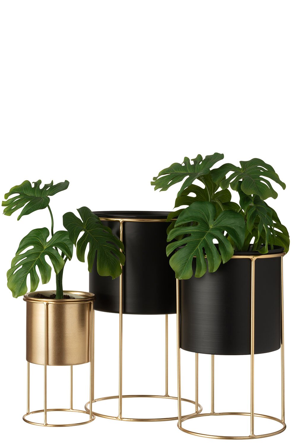 Bloempot Skoordea Metaal Zwart H32 cm - Afbeelding 4