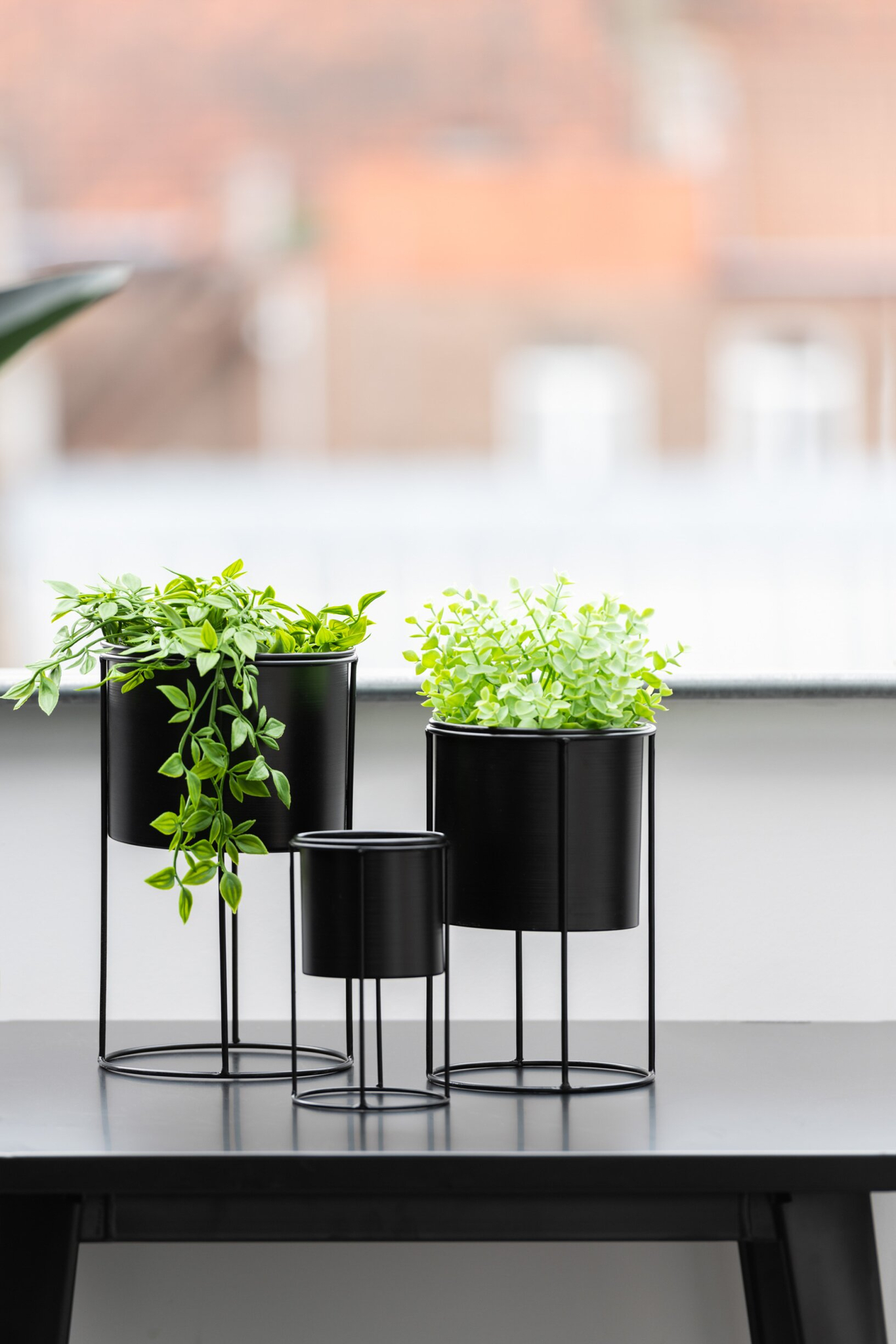 Bloempot Skoordea Metaal Zwart H32 cm - Afbeelding 5