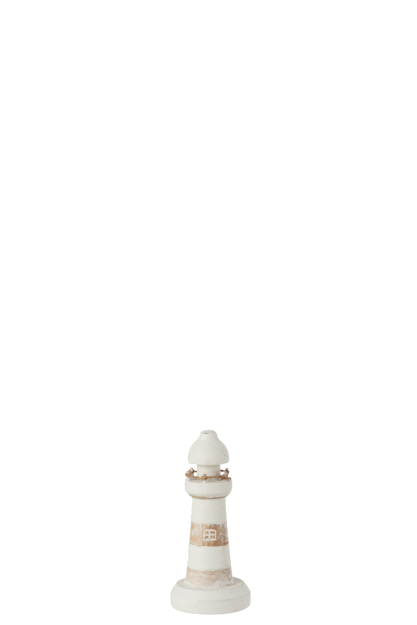 Woonaccessoire Greerdino Albizia Wit, compact decoratief object met witte afwerking en lichte houten details
