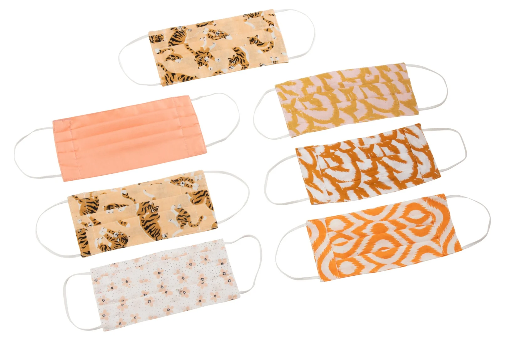 Woonaccessoire Tumonte katoen oranje met diverse dessins en subtiel compact formaat
