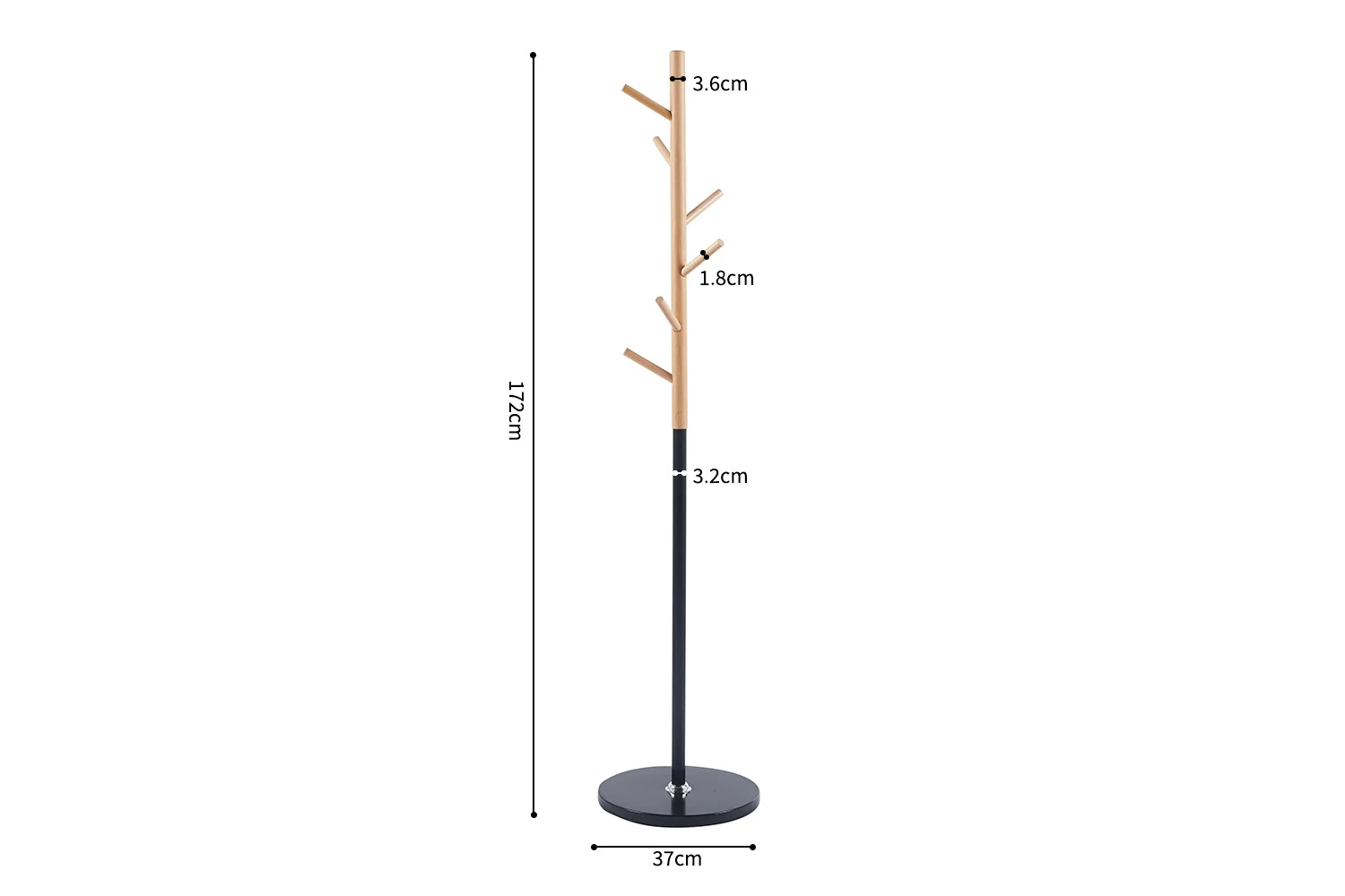 Kapstok Ceikesta Mat Zwart 37 cm - Afbeelding 6