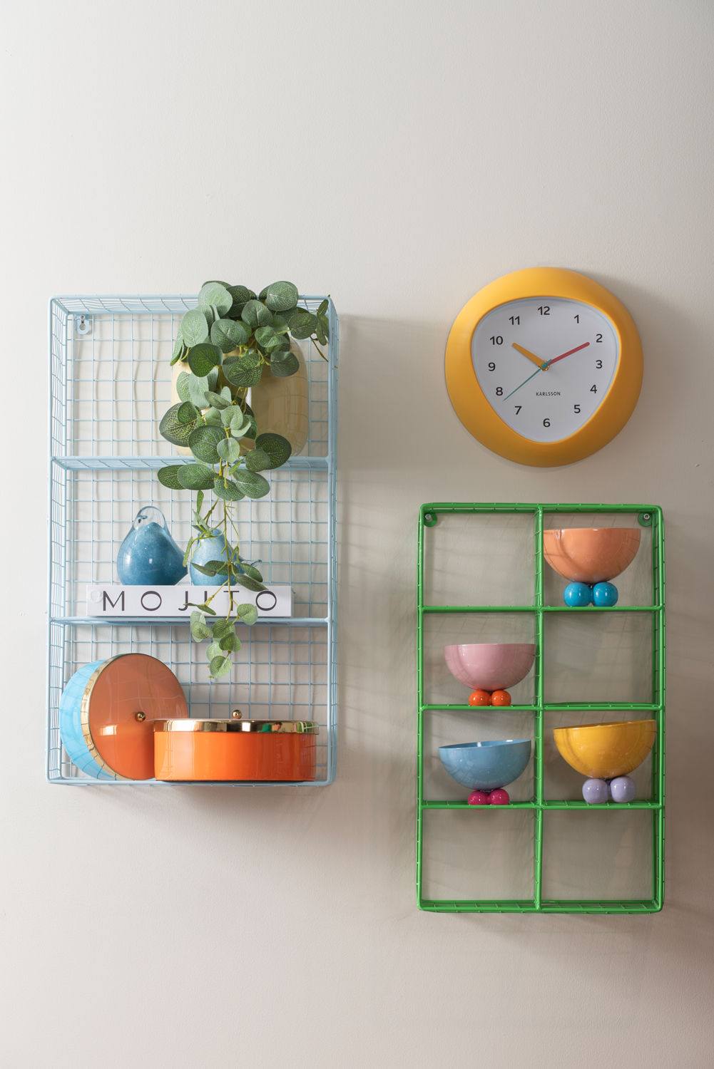 Wandklok Hiernoro Helder Geel - Afbeelding 5