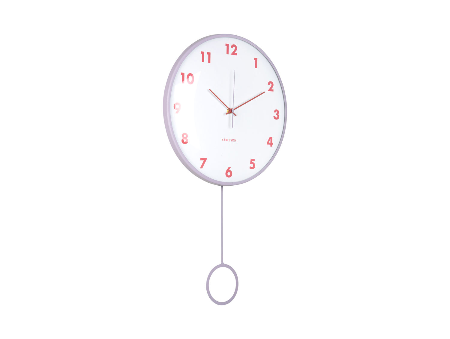 Wandklok Mukel Zacht Paars - Afbeelding 2