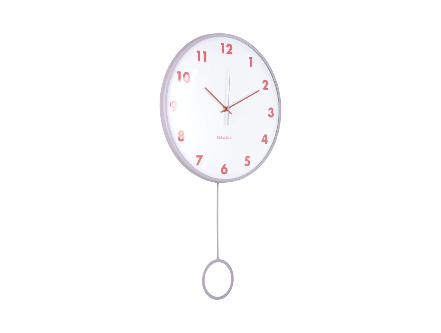 Wandklok Mukel Zacht Paars - Afbeelding 2