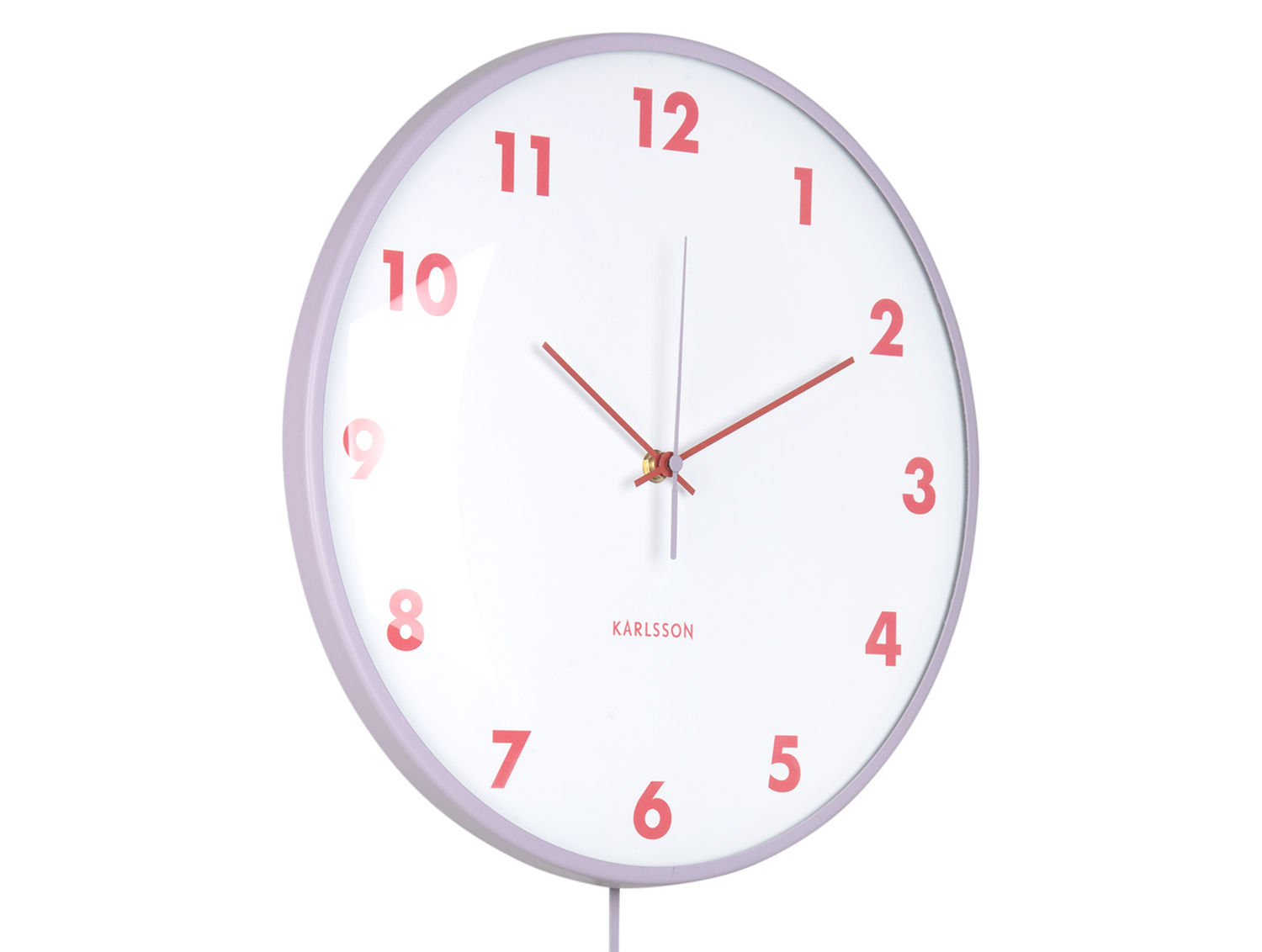 Wandklok Mukel Zacht Paars - Afbeelding 4