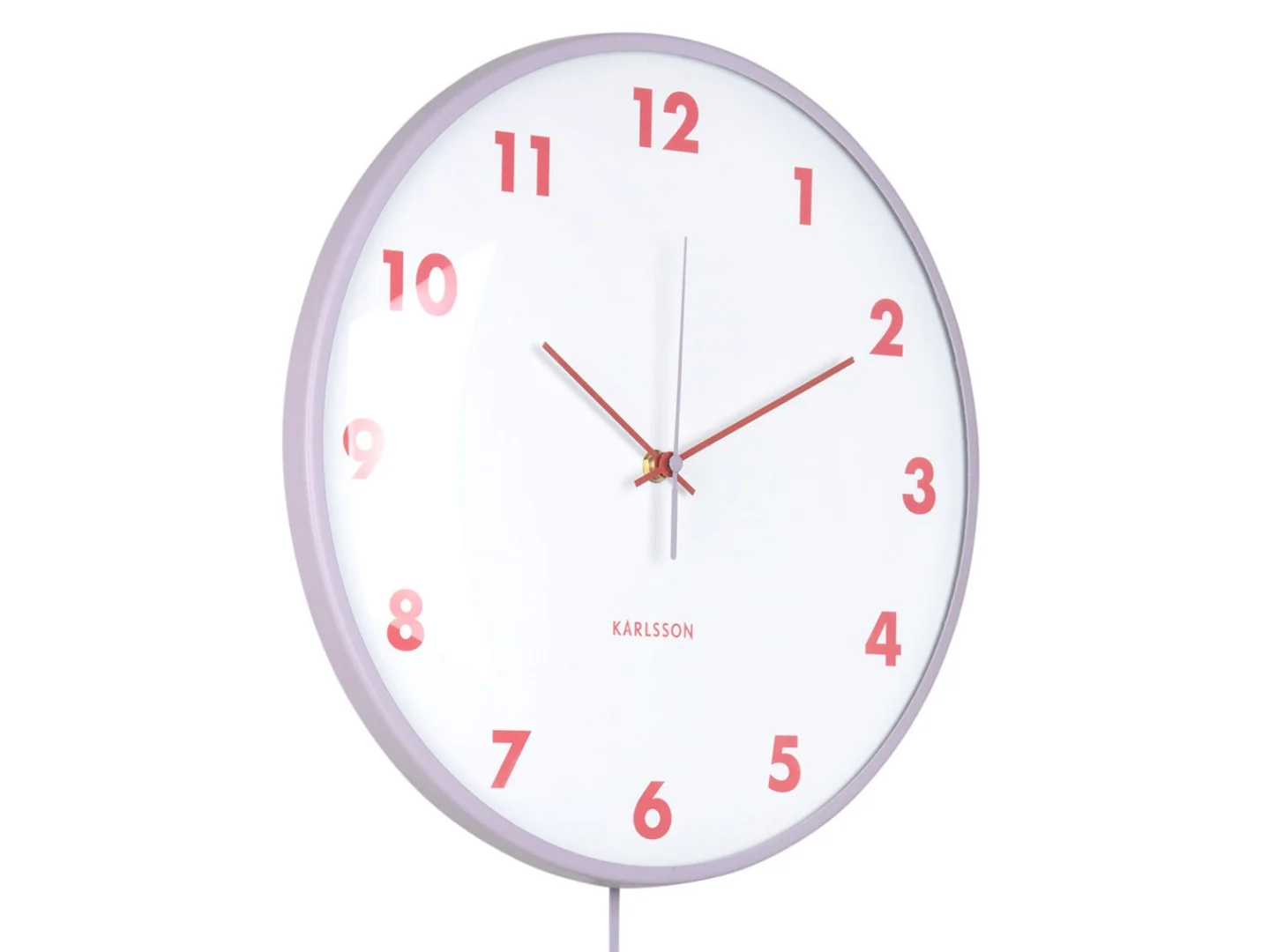 Wandklok Mukel Zacht Paars - Afbeelding 4