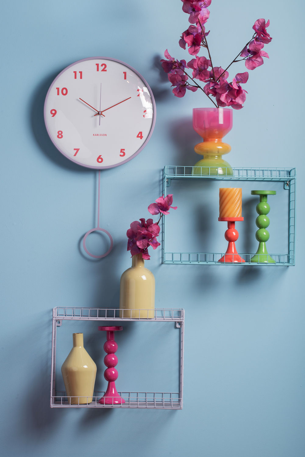 Wandklok Mukel Zacht Paars - Afbeelding 5