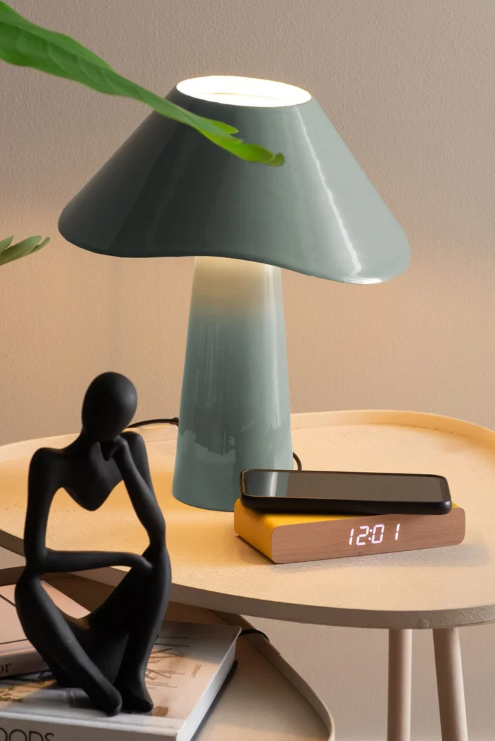 Tafellamp Brallira Lichtblauw Ø28 cm - Afbeelding 4