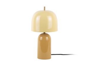 Tafellamp Grurrella zacht geel Ø20 cm met glanzende kap en compact design voor sfeervol licht