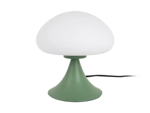 Tafellamp Dilesta Groen met milky glazen kap en compact, sfeervol ontwerp