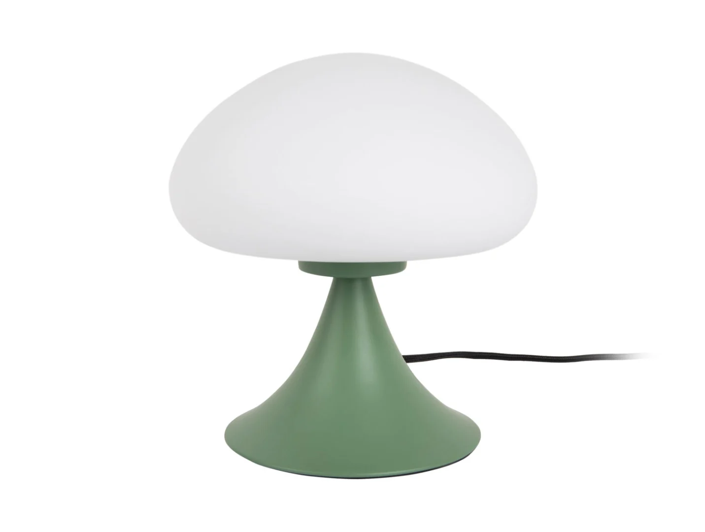 Tafellamp Dilesta Groen met milky glazen kap en compact, sfeervol ontwerp