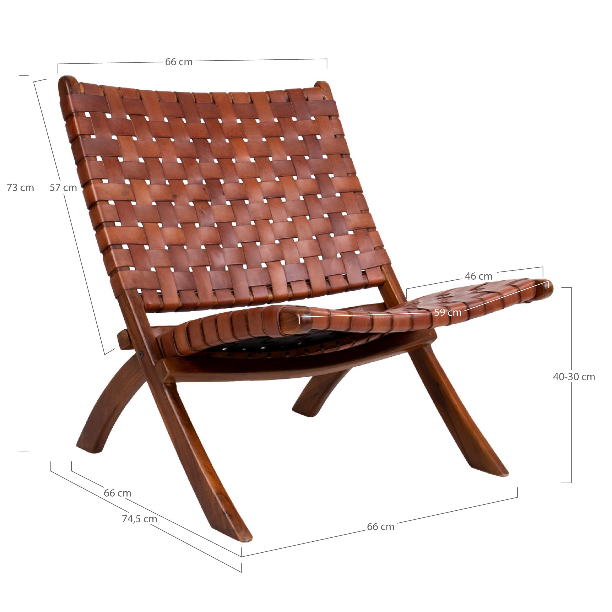 Stoel Giken Teak Bruin - Afbeelding 5