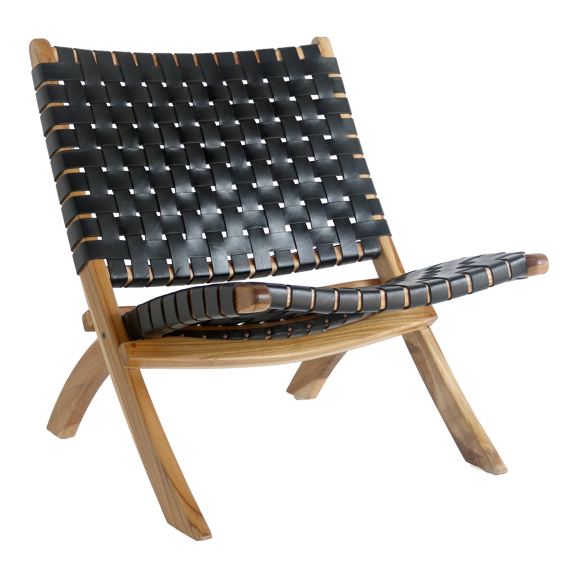Klapstoel Binaro Teak Zwart