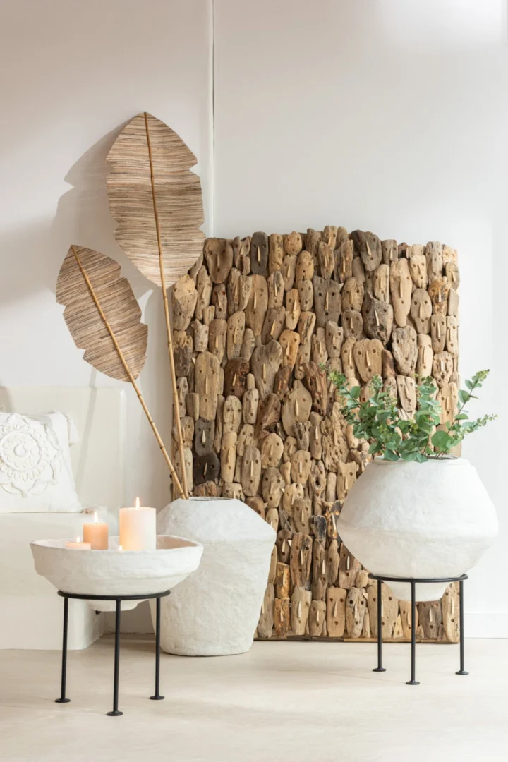 Pot Gietas Papier Wit H55 cm - Afbeelding 2