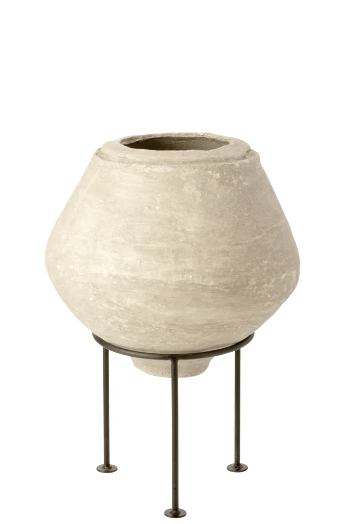 Pot Gietas Papier Wit H55 cm - Afbeelding 3