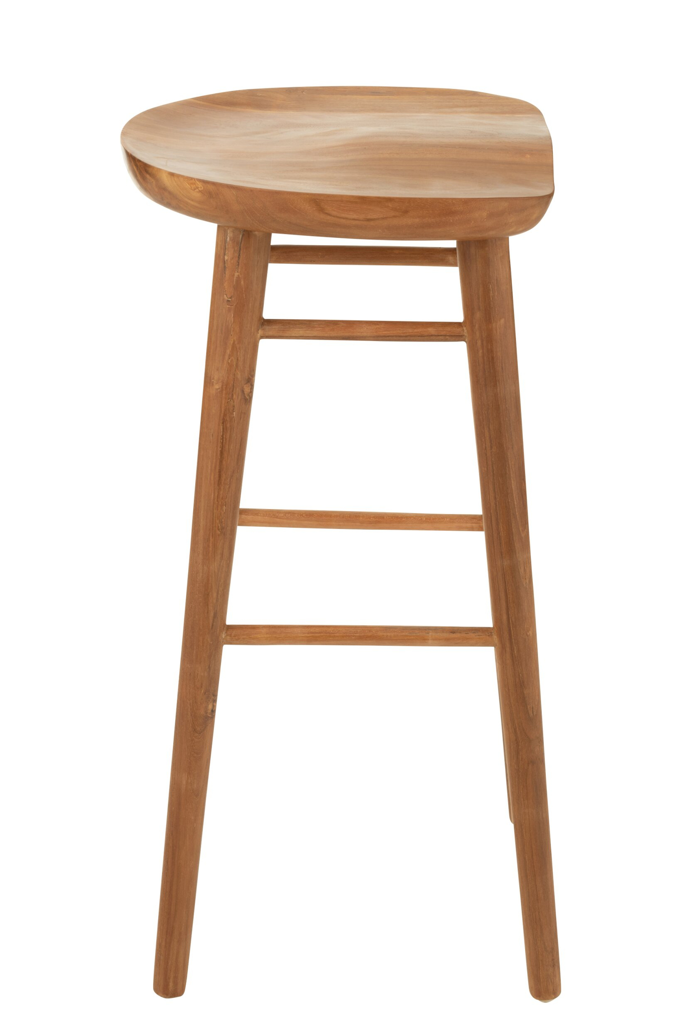 Barkruk Traallek Teak Naturel - Afbeelding 2
