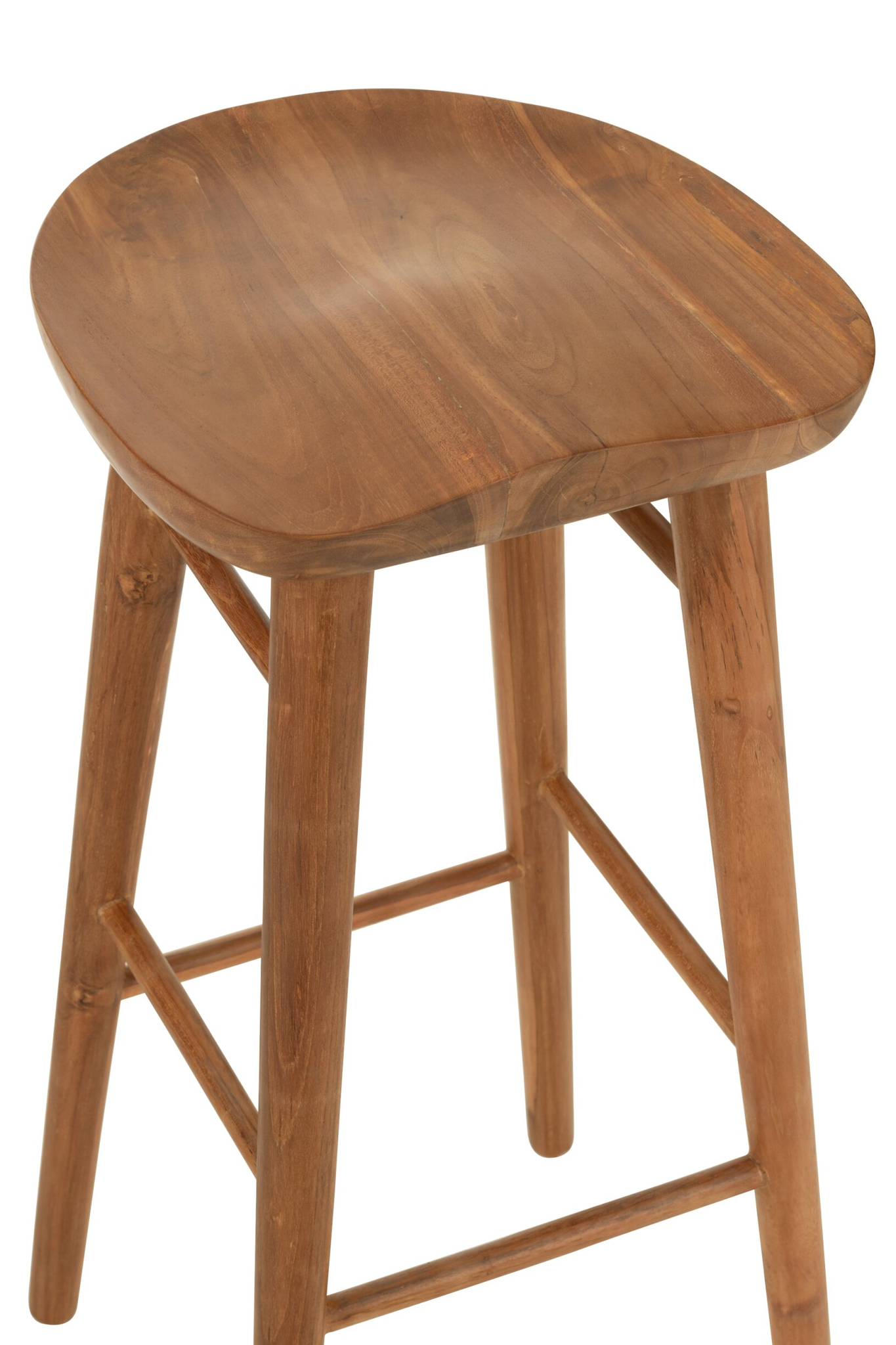 Barkruk Traallek Teak Naturel - Afbeelding 5