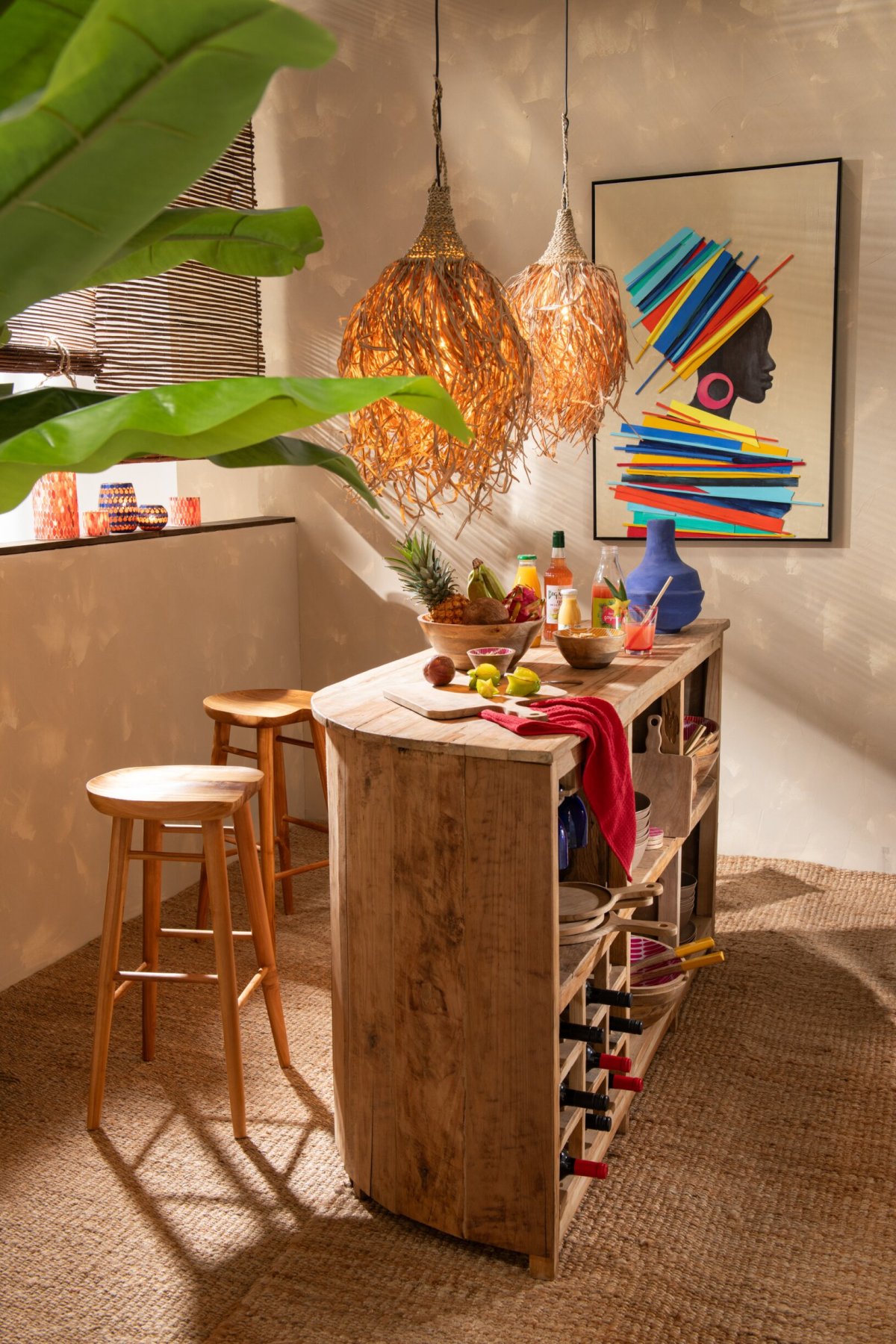 Barkruk Traallek Teak Naturel - Afbeelding 7