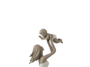 Beeld Stieda Steen Wit H18 cm