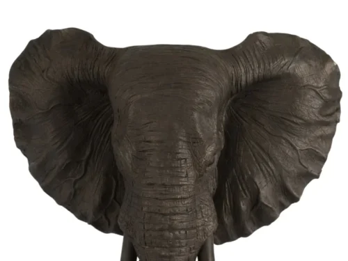 Decoratiefiguur Koosik bruine olifant van polyresin met speelse hangende vorm, H43 cm