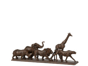 Beeld Jaardor Polyresin Bruin H22 cm