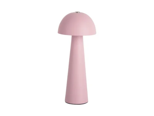 Tafellamp Grarrund zacht roze, mini LED tafellamp Ø7 cm met draadloos ontwerp en zachte lichtuitstraling