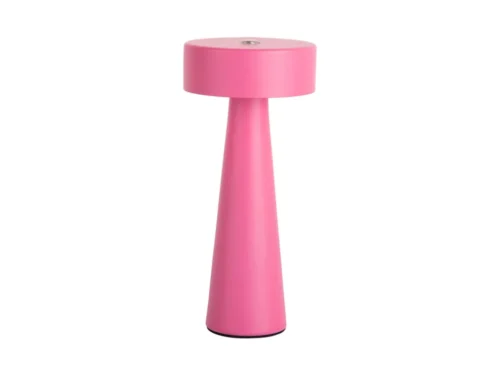 Tafellamp Slievand helder roze, compacte draadloze Mini LED Dome met speelse vorm en Ø6 cm kap