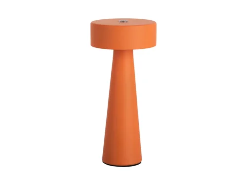 Tafellamp Deevone helder oranje, compacte draadloze LED-lamp van 17 cm hoog en Ø6 cm