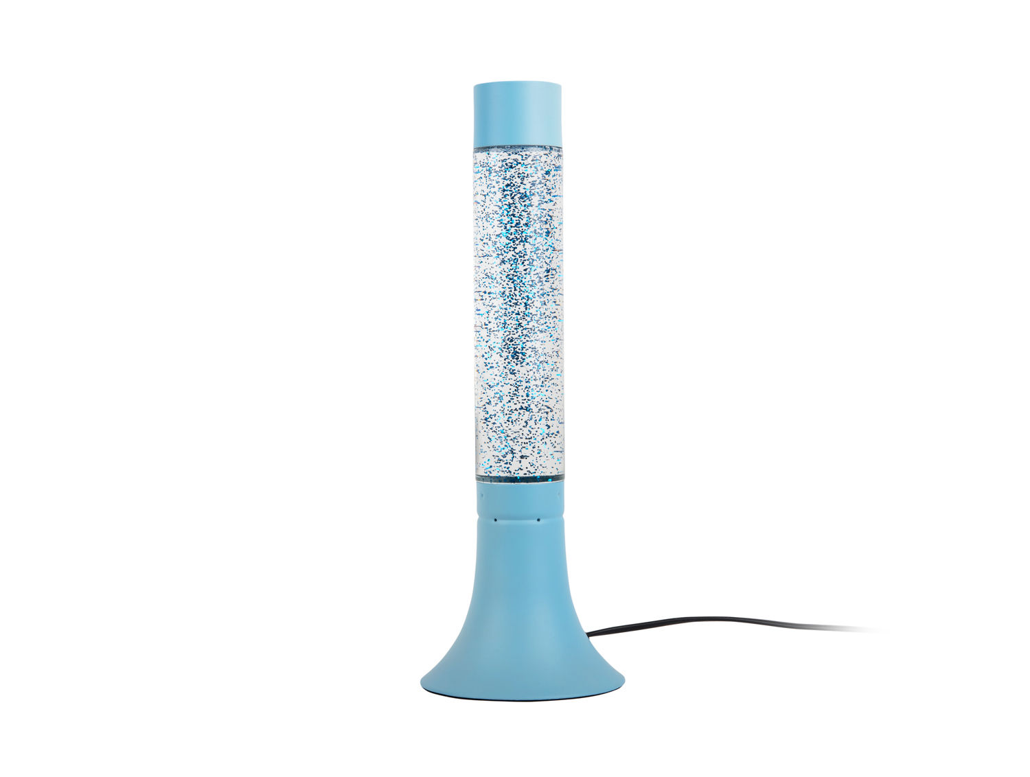 Tafellamp Causkes zacht blauw Ø13 cm met glittereffect en slank design, speels licht op dressoir of nachtkastje