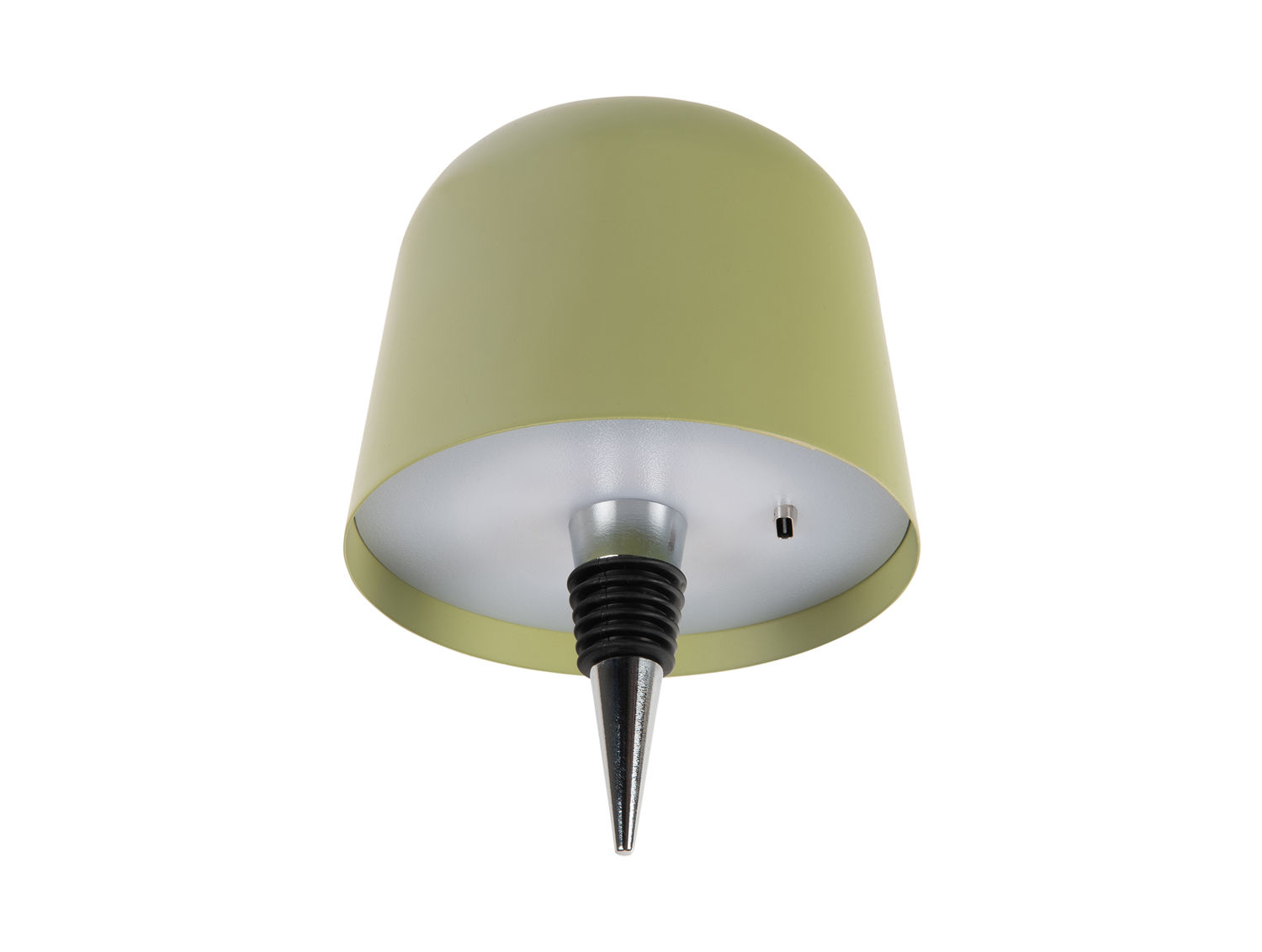 Lamp Braultond Groen Ø10 cm flesdop LED-lamp met conische kap en metalen spike
