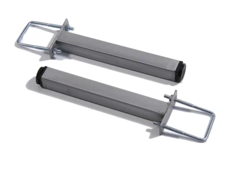 Woonaccessoire Hena, verstelbaar 21-25 cm, compacte metalen set in grijs met klembeugels