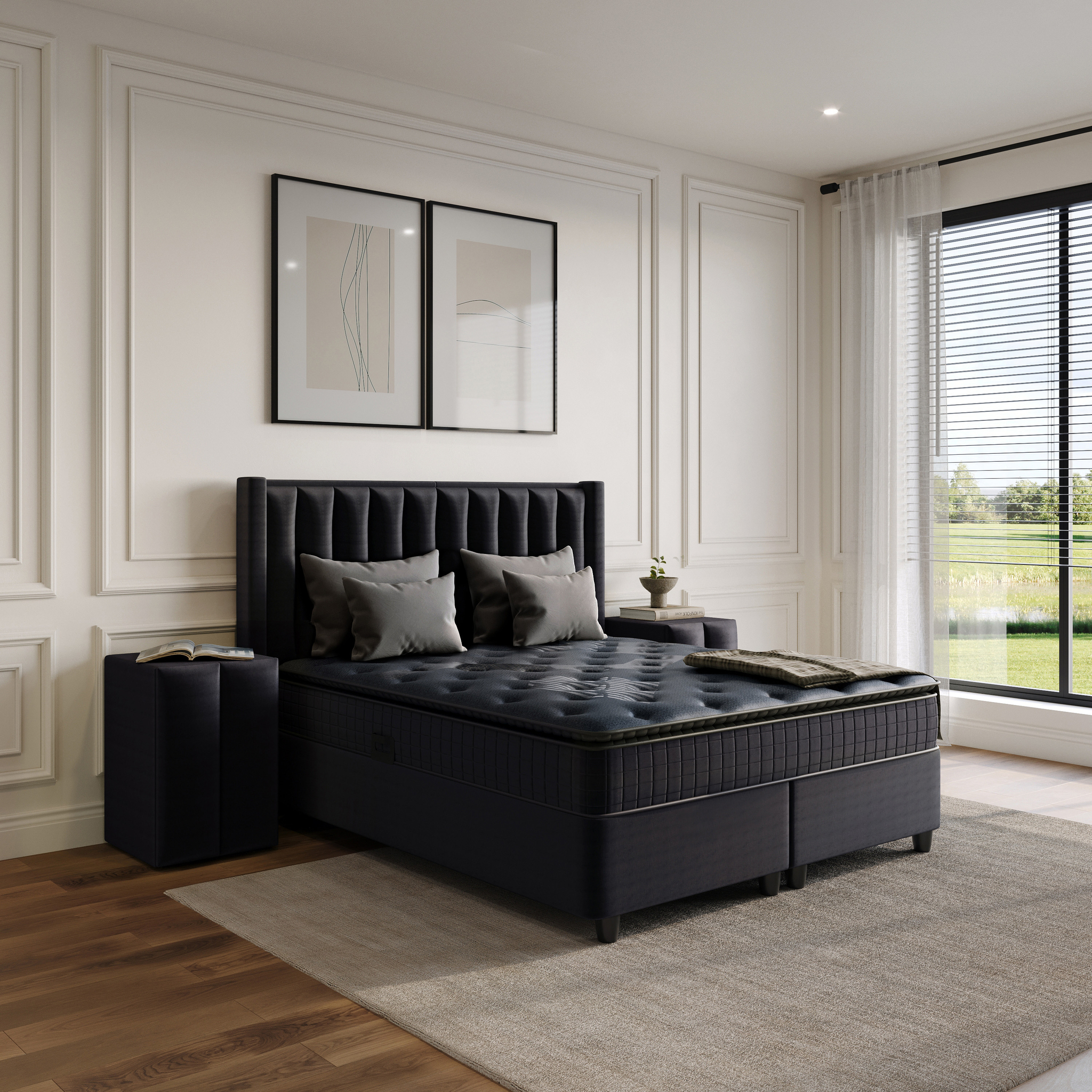 Boxspring Skievino Antraciet 180x210 - Afbeelding 2