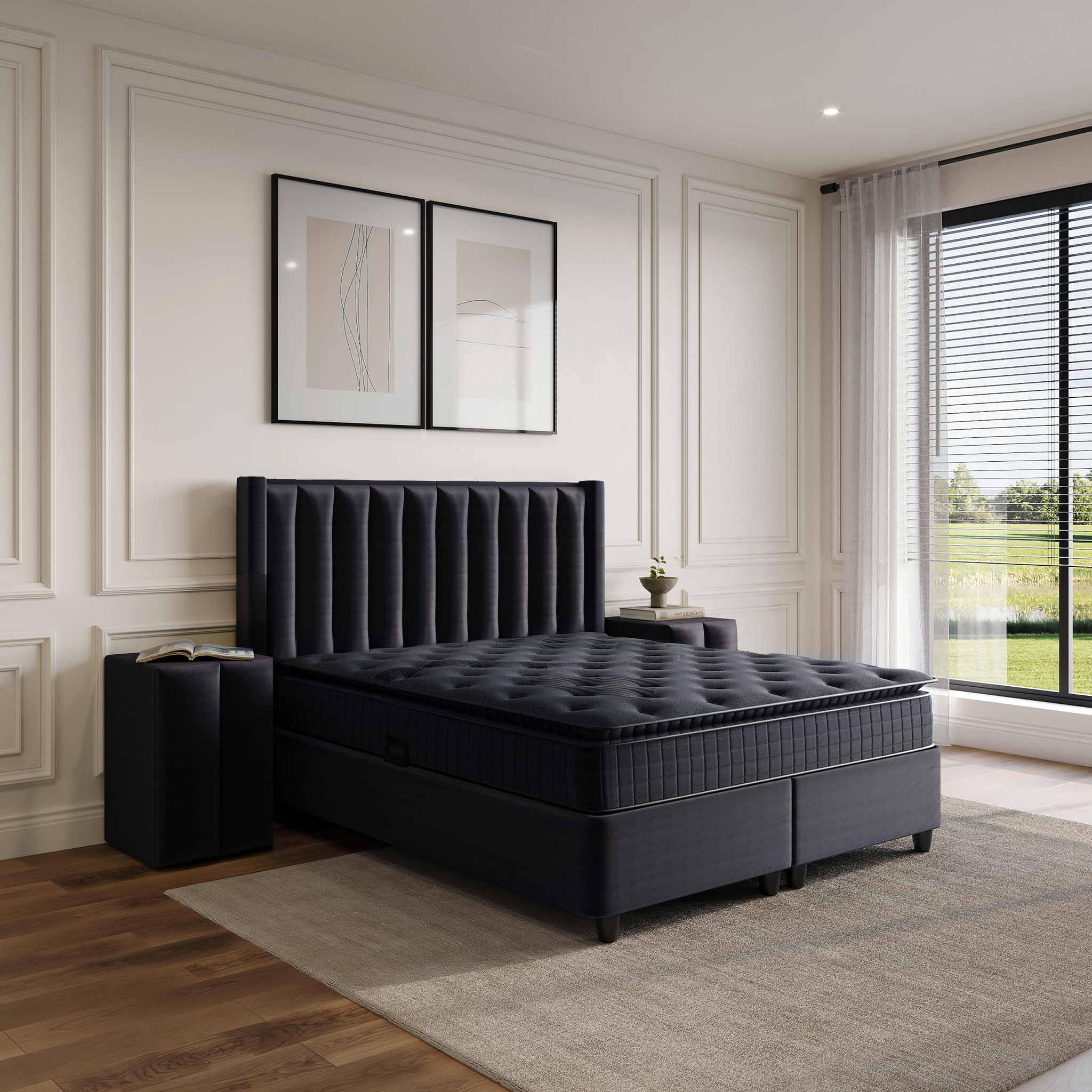 Boxspring Skievino Antraciet 180x210 - Afbeelding 3