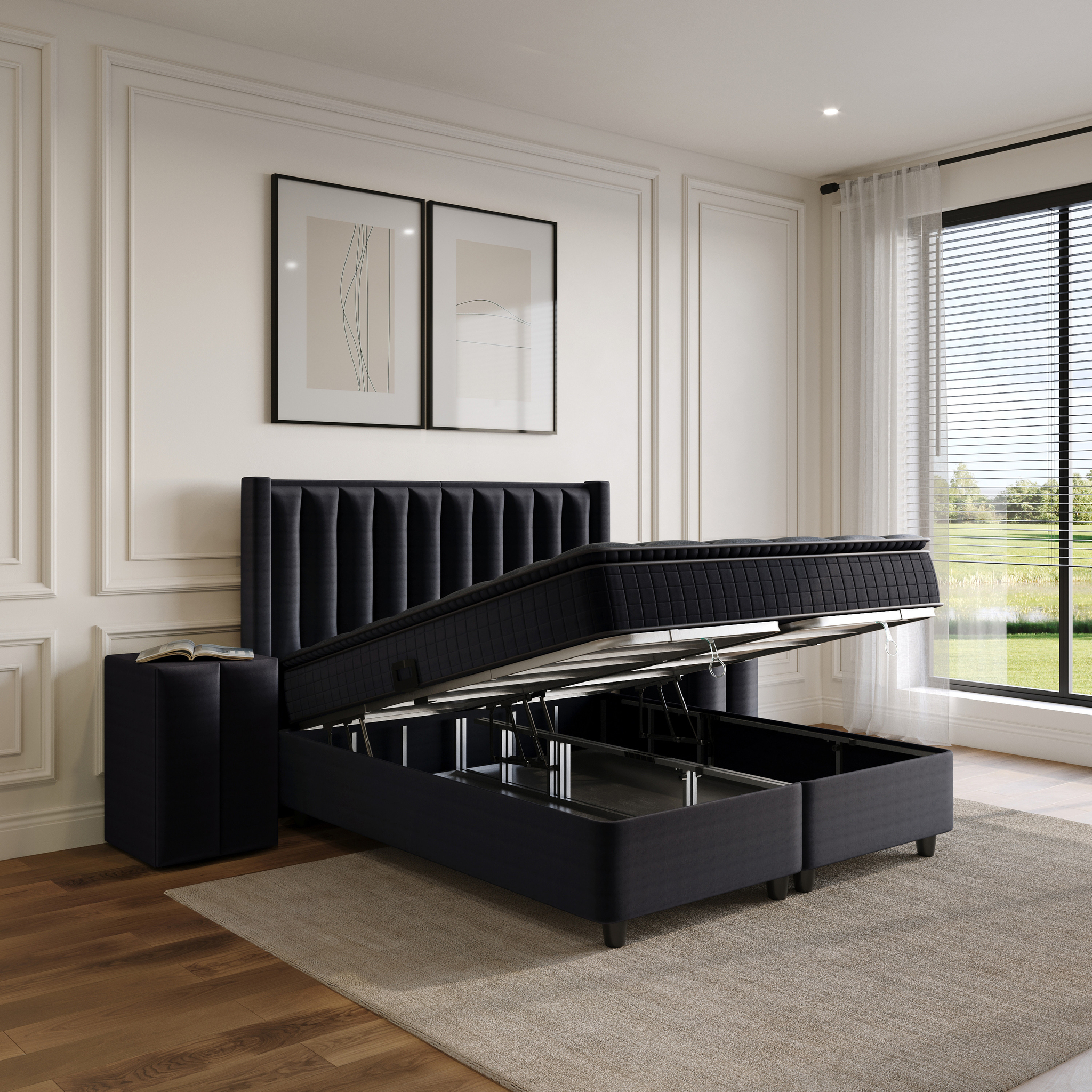 Boxspring Skievino Antraciet 180x210 - Afbeelding 4