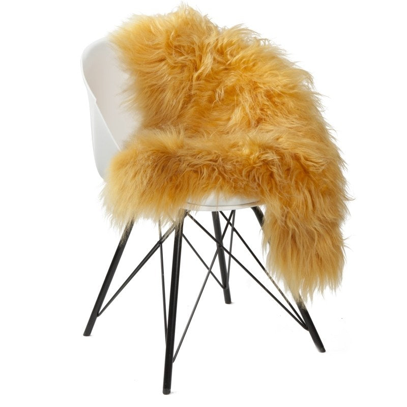 Schapenvacht Roommang Geel 100x65 cm - Afbeelding 4