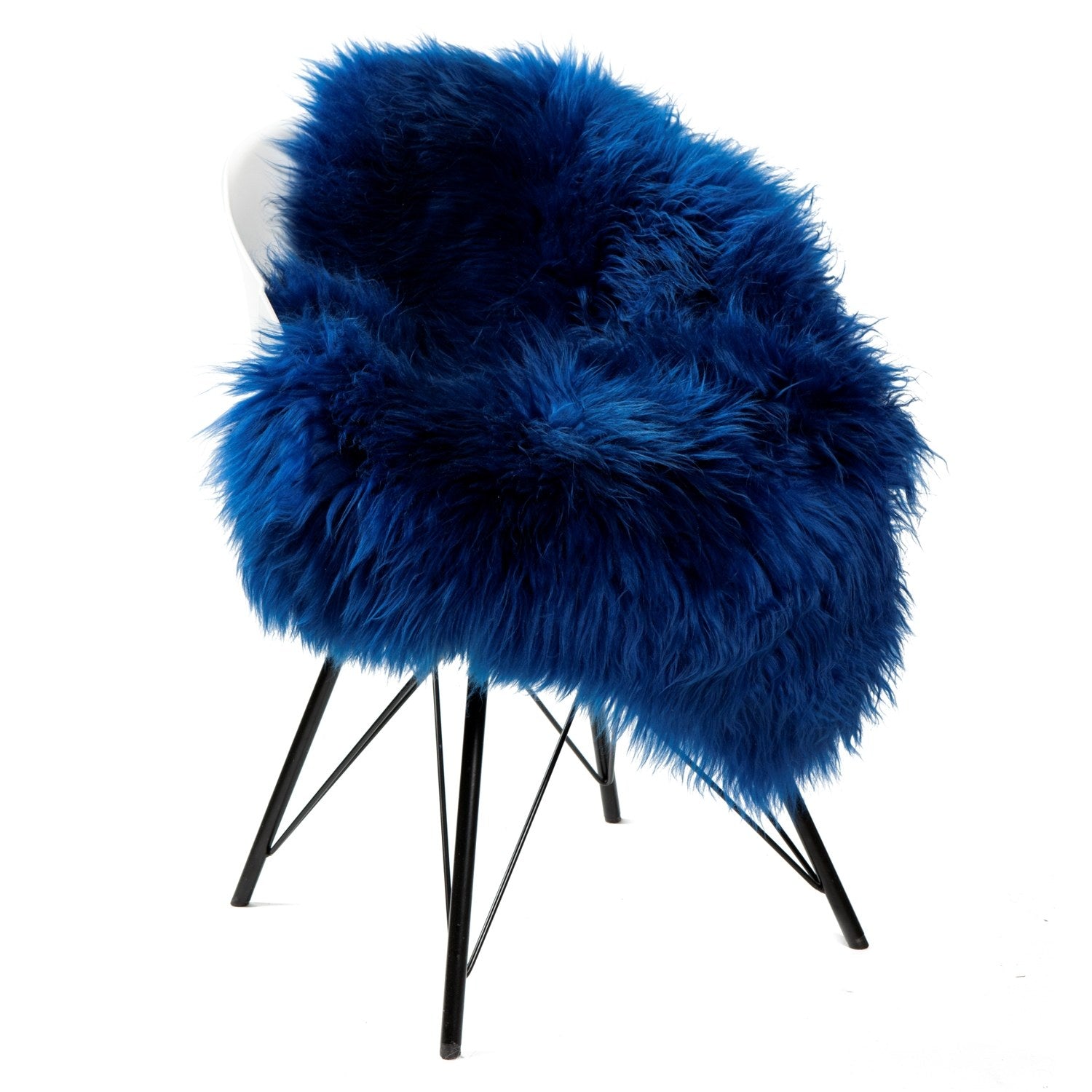 Schapenvacht Veedand Marineblauw 100x65 cm - Afbeelding 6
