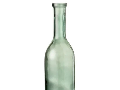 Pruvia groene glazen vaas H75,5 cm met slanke vorm en elegante uitstraling
