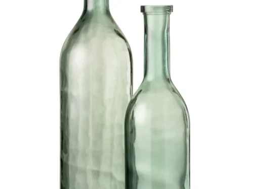 Vaas Brubol groen glas H101 cm, slank en hoog model met elegante flesvorm