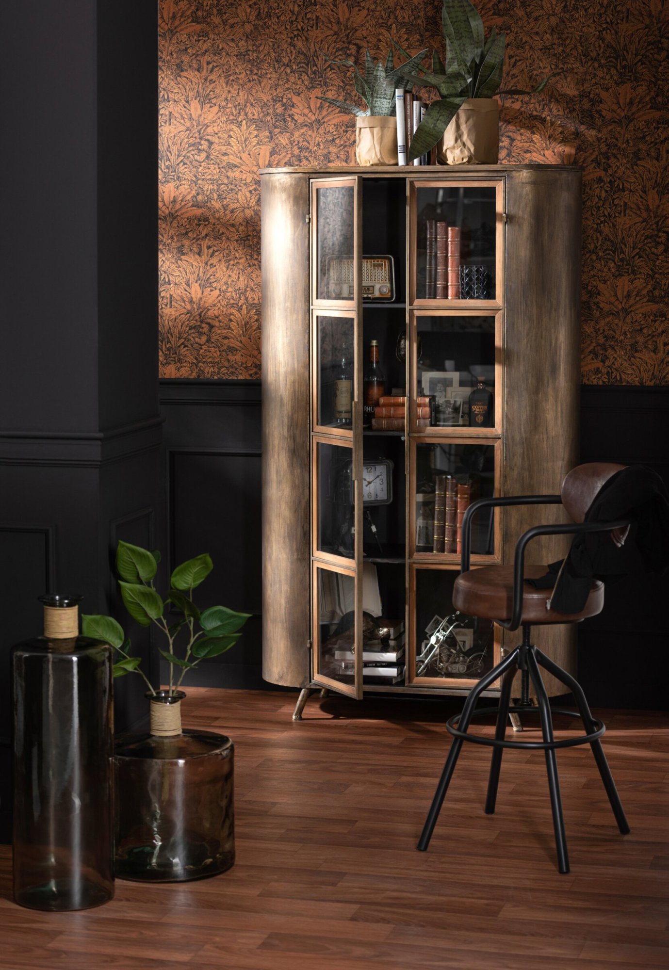 Vaas Biles Glas Bruin H44 cm - Afbeelding 4