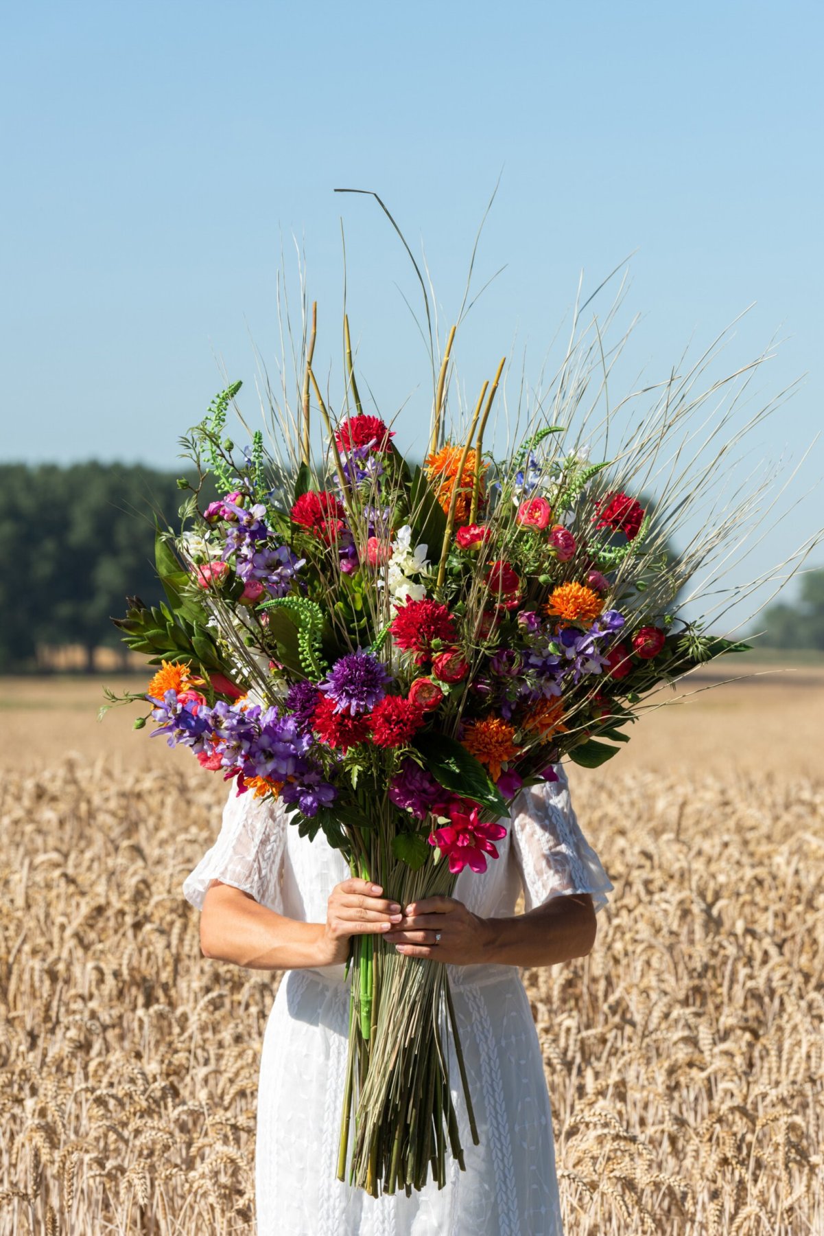Kunstbloem Prommine Polyester Oranje