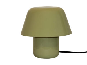 Tafellamp Dandund Groen H19 cm met afgeronde kap en matte afwerking, subtiele sfeermaker met snoer