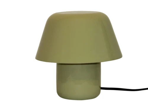 Tafellamp Dandund Groen H19 cm met afgeronde kap en matte afwerking, subtiele sfeermaker met snoer