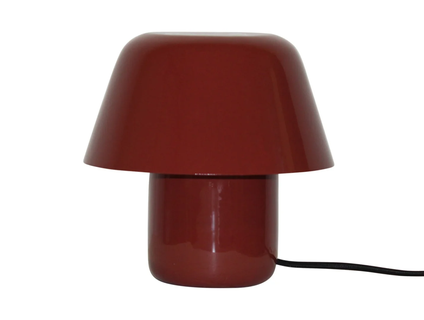 Tafellamp Ranir Oker H19 cm, compacte emaille lamp met stoere vorm en kabel
