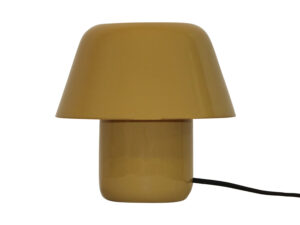 Tafellamp Geemmura Geel H19 cm met geëmailleerde afwerking en compact, stevig design