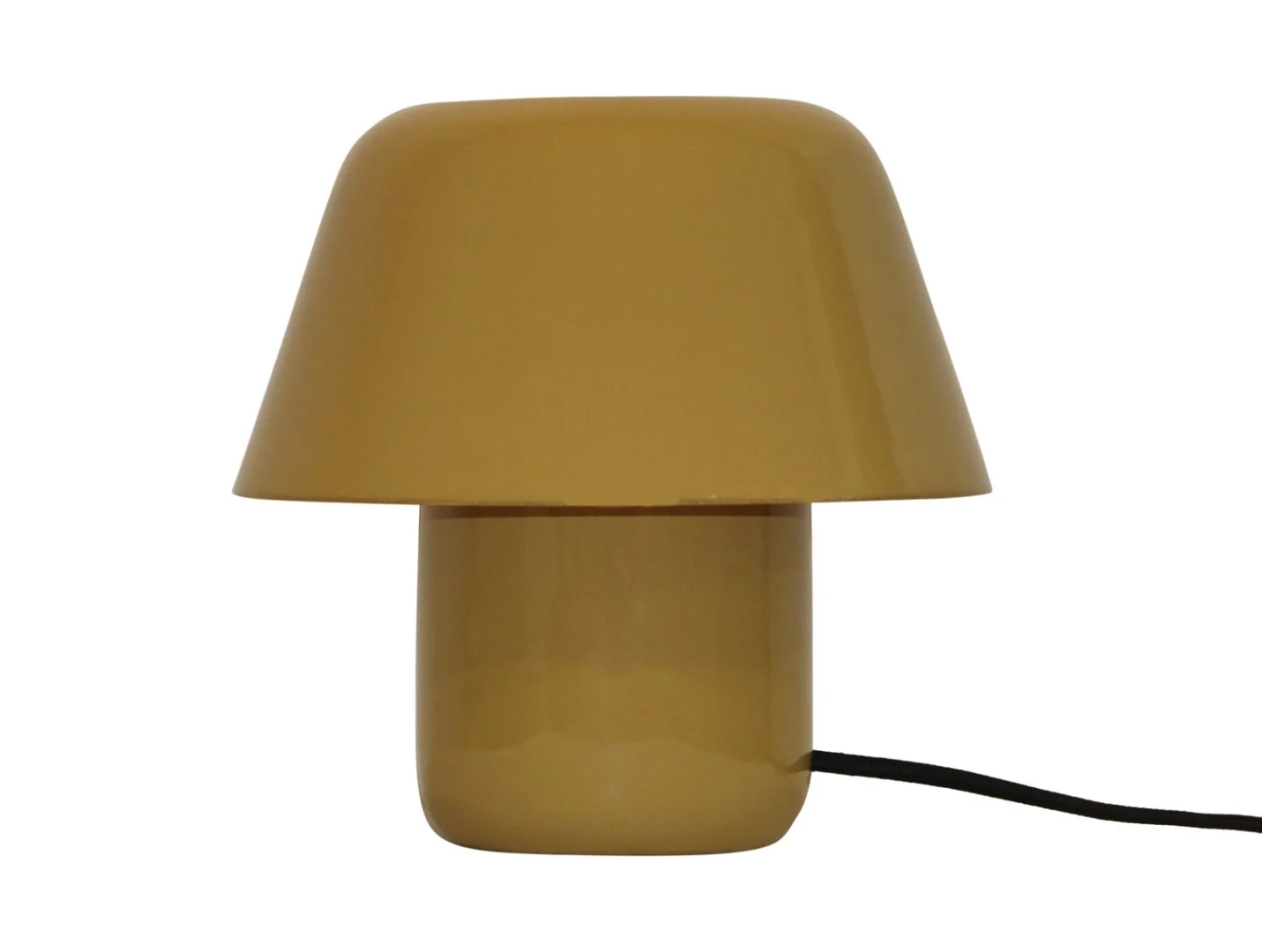 Tafellamp Geemmura Geel H19 cm met geëmailleerde afwerking en compact, stevig design