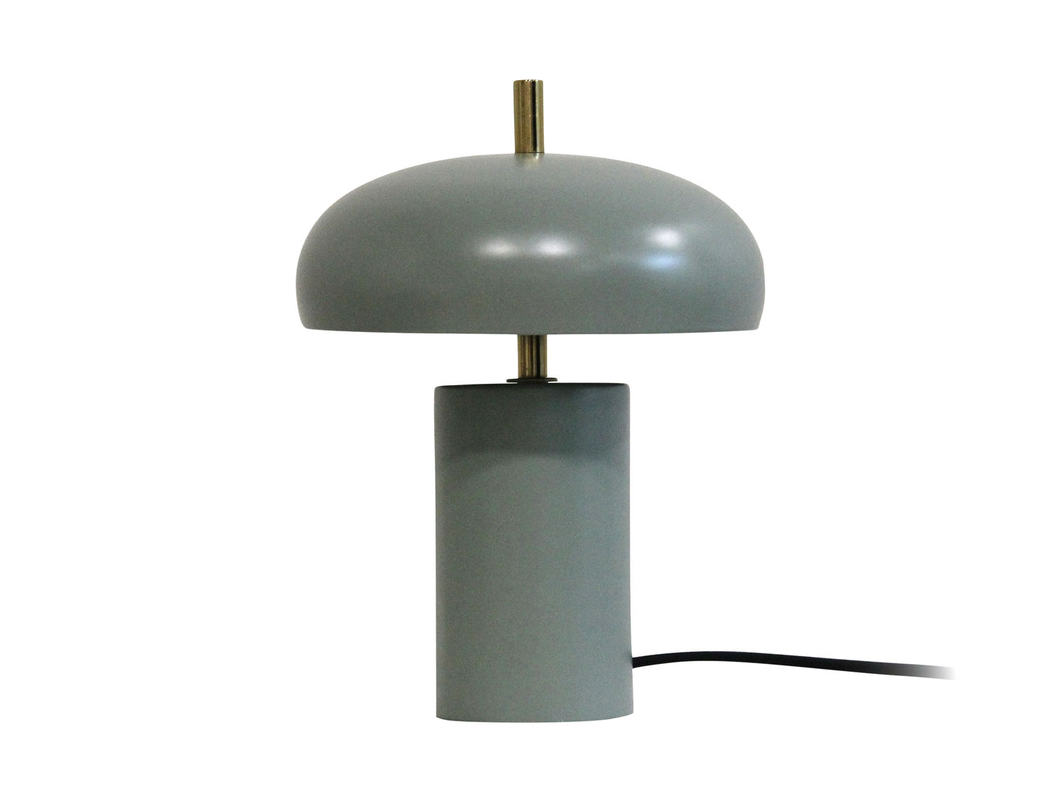 Tafellamp Brunder lichtblauw met matte afwerking, goudkleurige accenten en compact 24 cm design