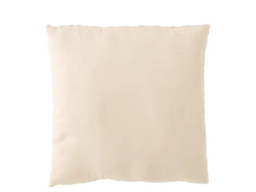 Taskund beige polyesterkussen 45 x 45 cm met volle vulling en rustige, natuurlijke uitstraling